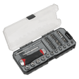 Sealey AK64905 Fine Tooth Ratchet Screwdriver Socket & Bit Set 38pc - AK64905 - Sealey Tools UK - Trade Counter Direct