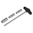 Sealey AK6550 T-Bar & Rubber Insert Spark Plug Socket Set 3/8"Sq Drive 4pc - AK6550 - Sealey Tools UK - Trade Counter Direct