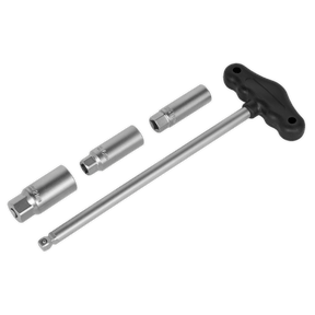 Sealey AK6550 T-Bar & Rubber Insert Spark Plug Socket Set 3/8"Sq Drive 4pc - AK6550 - Sealey Tools UK - Trade Counter Direct