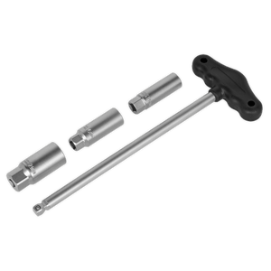 Sealey AK6550 T-Bar & Rubber Insert Spark Plug Socket Set 3/8"Sq Drive 4pc - AK6550 - Sealey Tools UK - Trade Counter Direct