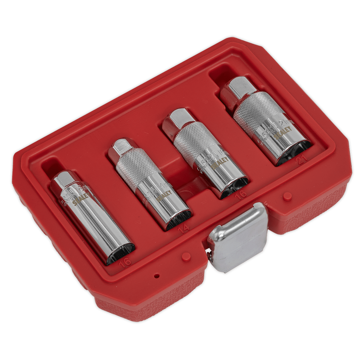 Sealey AK6556 Spark Plug Socket Set 3/8"Sq Drive 4pc - AK6556 - Sealey Tools UK - Trade Counter Direct