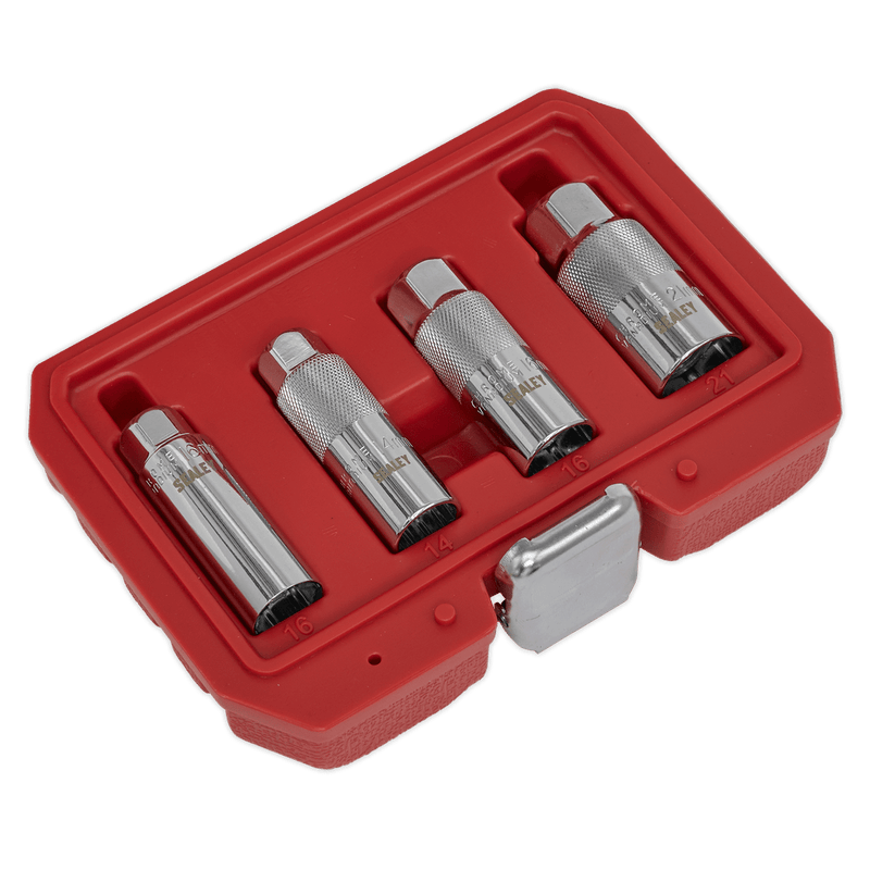 Sealey AK6556 Spark Plug Socket Set 3/8"Sq Drive 4pc - AK6556 - Sealey Tools UK - Trade Counter Direct