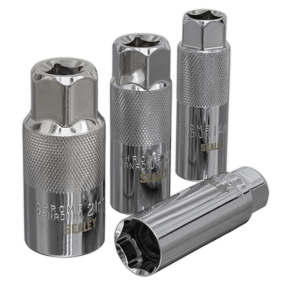 Sealey AK6556 Spark Plug Socket Set 3/8"Sq Drive 4pc - AK6556 - Sealey Tools UK - Trade Counter Direct