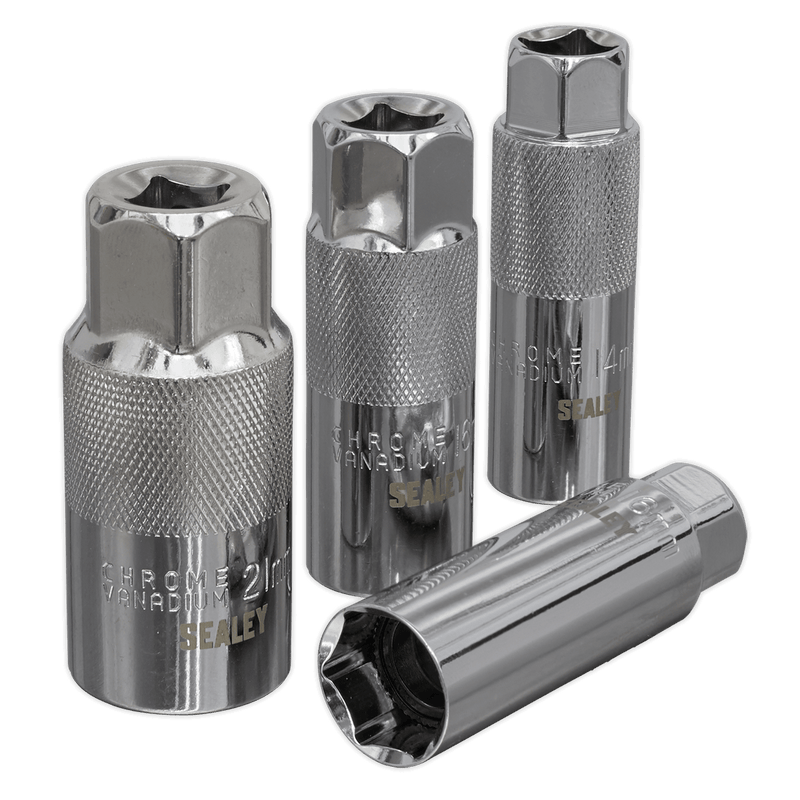 Sealey AK6556 Spark Plug Socket Set 3/8"Sq Drive 4pc - AK6556 - Sealey Tools UK - Trade Counter Direct