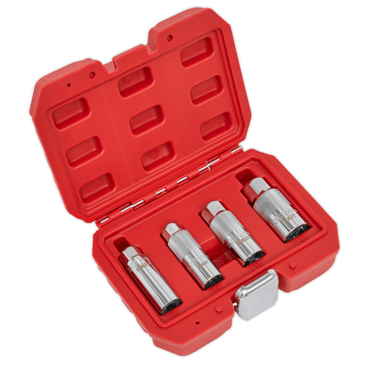 Sealey AK6556 Spark Plug Socket Set 3/8"Sq Drive 4pc - AK6556 - Sealey Tools UK - Trade Counter Direct
