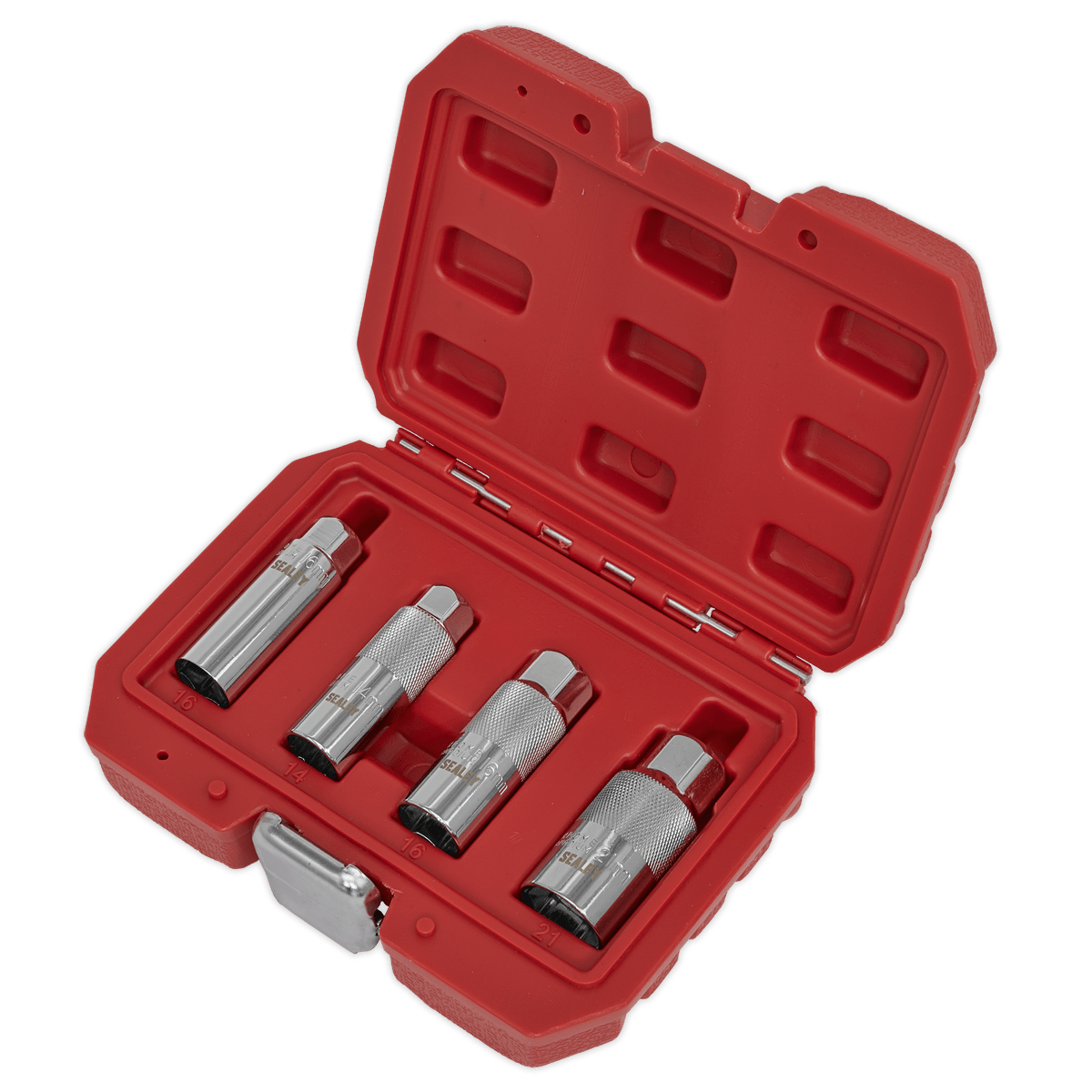 Sealey AK6556 Spark Plug Socket Set 3/8"Sq Drive 4pc - AK6556 - Sealey Tools UK - Trade Counter Direct