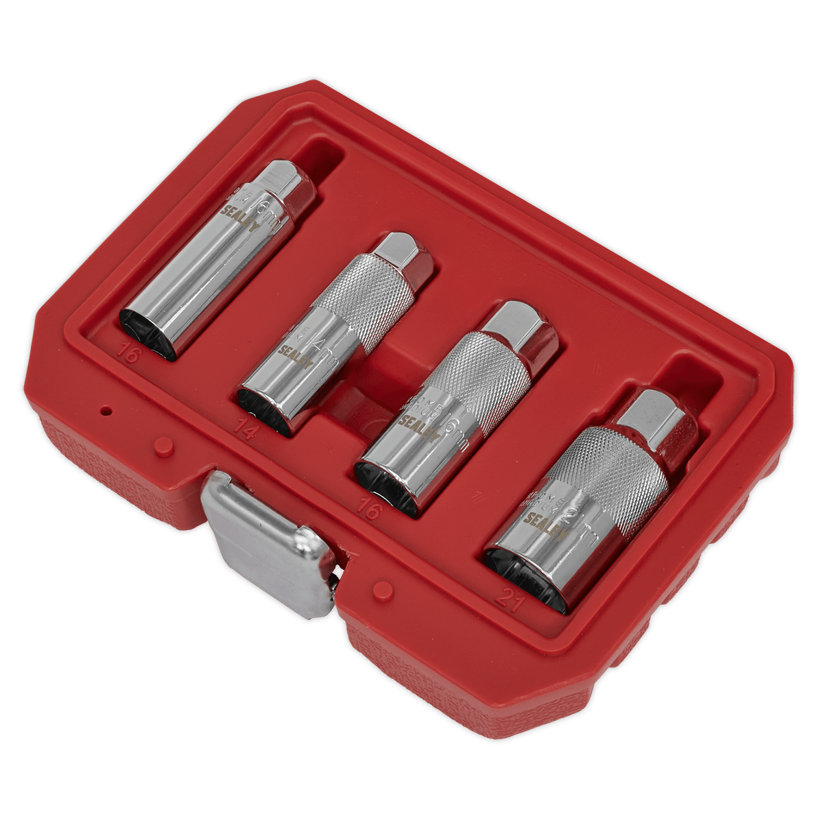 Sealey AK6556 Spark Plug Socket Set 3/8"Sq Drive 4pc - AK6556 - Sealey Tools UK - Trade Counter Direct