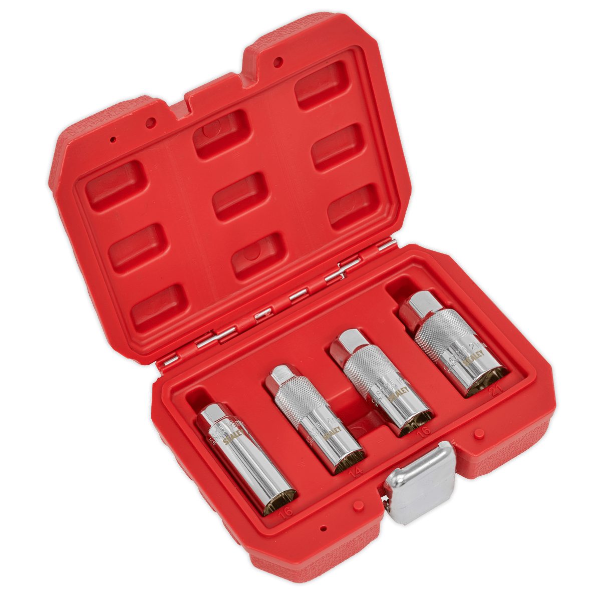 Sealey AK65561 Magnetic Spark Plug Socket Set 3/8"Sq Drive 4pc - AK65561 - Sealey Tools UK - Trade Counter Direct