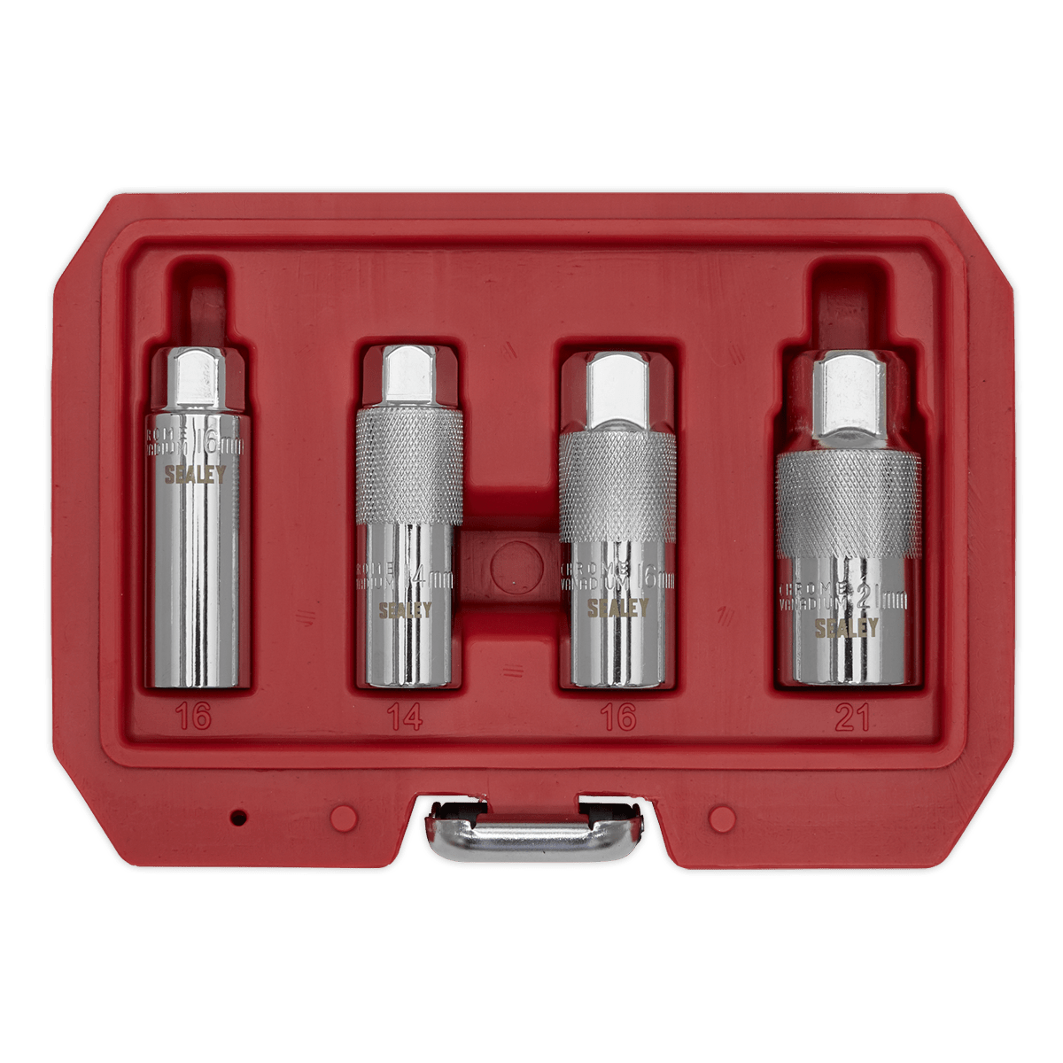 Sealey AK65561 Magnetic Spark Plug Socket Set 3/8"Sq Drive 4pc - AK65561 - Sealey Tools UK - Trade Counter Direct