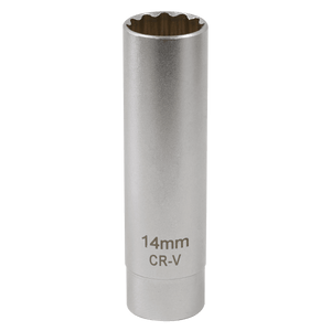 Sealey AK6568 14mm 3/8"Sq Drive 12 - Point Spark Plug Socket with Magnetic Retainer - AK6568 - Sealey Tools UK - Trade Counter Direct