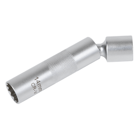 Sealey AK6569 Spark Plug Socket with Universal Joint 3/8"Sq Drive 12-Point 14mm - AK6569 - Sealey Tools UK - Trade Counter Direct