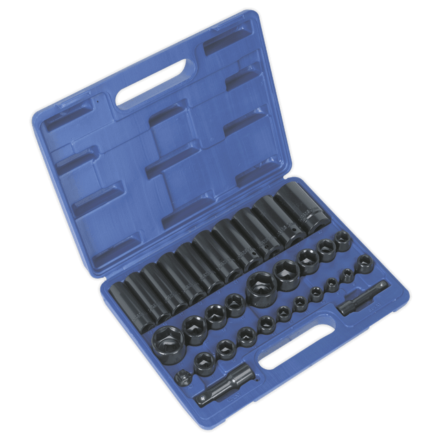 Sealey AK681 Impact Socket Set 32pc Standard/Deep 3/8" & 1/2"Sq Drive Metric/Imperial - AK681 - Sealey Tools UK - Trade Counter Direct