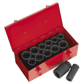 Sealey AK687 Impact Socket Set 13pc Deep 3/4"Sq Drive Metric/Imperial - AK687 - Sealey Tools UK - Trade Counter Direct