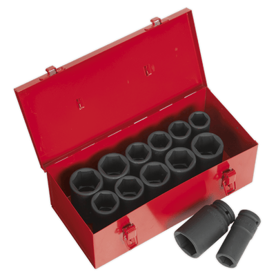 Sealey AK687 Impact Socket Set 13pc Deep 3/4"Sq Drive Metric/Imperial - AK687 - Sealey Tools UK - Trade Counter Direct