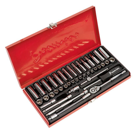 Sealey AK690 Socket Set 41pc 1/4in Sq Drive 6pt WallDrive - DuoMetric - Socket Sets - SLY-6758 - Sealey Tools UK - Trade Counter Direct