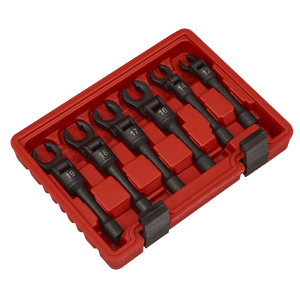 Sealey AK6901 Flexi-Head Flare Nut Diesel Injection Wrench Set 6pc 3/8"Sq Drive - AK6901 - Sealey Tools UK - Trade Counter Direct