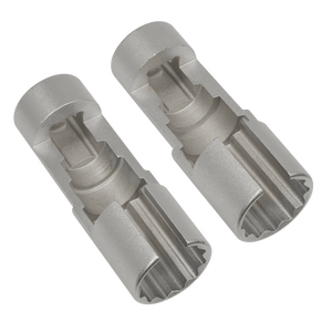 Sealey AK6902 Slim Profile Diesel Piezo Injector Pipe Sockets 3/8"Sq Drive 17 & 18mm 2pc - AK6902 - Sealey Tools UK - Trade Counter Direct