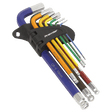 Sealey AK7190 Ball - End Hex Key Set 9pc Colour - Coded Long Metric - AK7190 - Sealey Tools UK - Trade Counter Direct