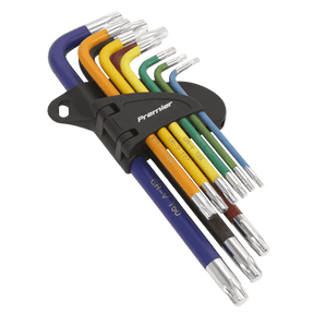 Sealey AK7193 TRX - Star* Key Set 9pc Colour - Coded Long - AK7193 - Sealey Tools UK - Trade Counter Direct