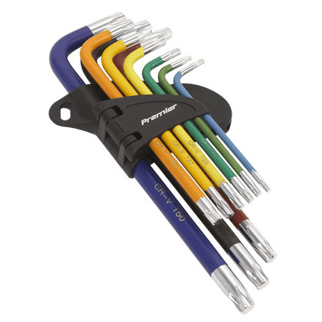 Sealey AK7193 TRX - Star* Key Set 9pc Colour - Coded Long - AK7193 - Sealey Tools UK - Trade Counter Direct