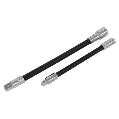 Sealey AK7341 Flexible Extension Adaptor Set 2pc 1/4"Sq x 150mm & 3/8"Sq x 200mm - AK7341 - Sealey Tools UK - Trade Counter Direct
