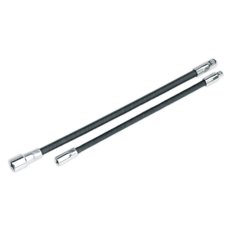 Sealey AK7342 Flexible Extension Adaptor Set 2pc 1/4"Sq x 254mm & 3/8"Sq x 305mm - AK7342 - Sealey Tools UK - Trade Counter Direct