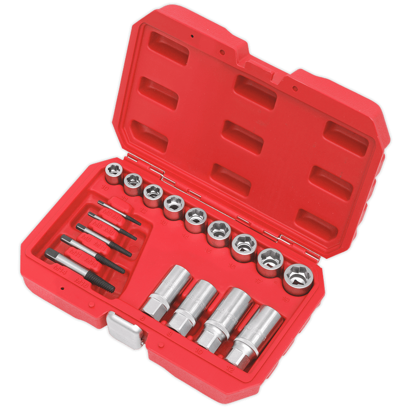 Sealey AK751 Premier Bolt, Stud & Screw Extractor Set 18pc - AK751 - Sealey Tools UK - Trade Counter Direct