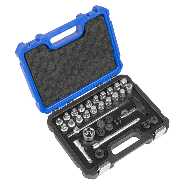 Sealey AK758 Master Oil Drain Plug Removal Kit 33pc - AK758 - Sealey Tools UK - Trade Counter Direct
