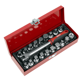 Sealey AK759 Oil Drain Plug Key Set 3/8"Sq Drive 20pc - AK759 - Sealey Tools UK - Trade Counter Direct
