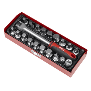 Sealey AK759 Oil Drain Plug Key Set 3/8"Sq Drive 20pc - AK759 - Sealey Tools UK - Trade Counter Direct