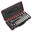 Sealey AK7922 Socket Set 3/8"Sq Drive 32pc - Premier Platinum Series - AK7922 - Sealey Tools UK - Trade Counter Direct