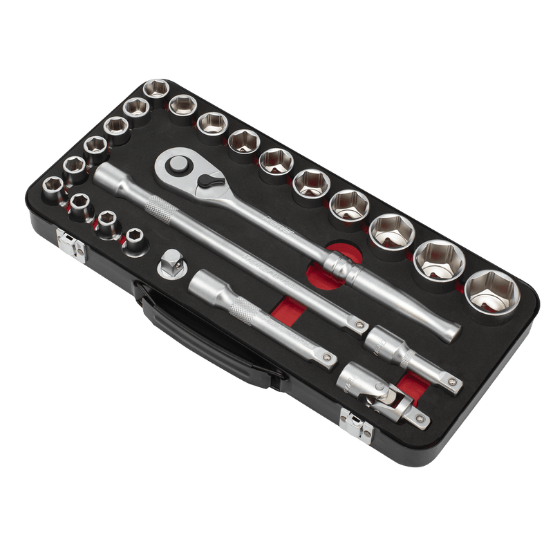 Sealey AK7924 Socket Set 1/2"Sq Drive 24pc - Premier Platinum Series - AK7924 - Sealey Tools UK - Trade Counter Direct
