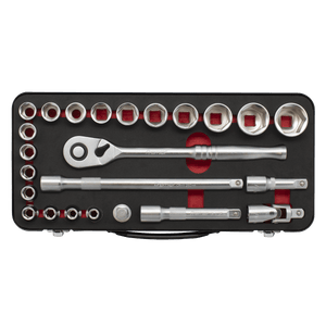 Sealey AK7924 Socket Set 1/2"Sq Drive 24pc - Premier Platinum Series - AK7924 - Sealey Tools UK - Trade Counter Direct
