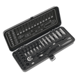 Sealey AK7970 Socket Set 32pc 1/4"Sq Drive 6pt WallDrive® Metric Black Series - AK7970 - Sealey Tools UK - Trade Counter Direct