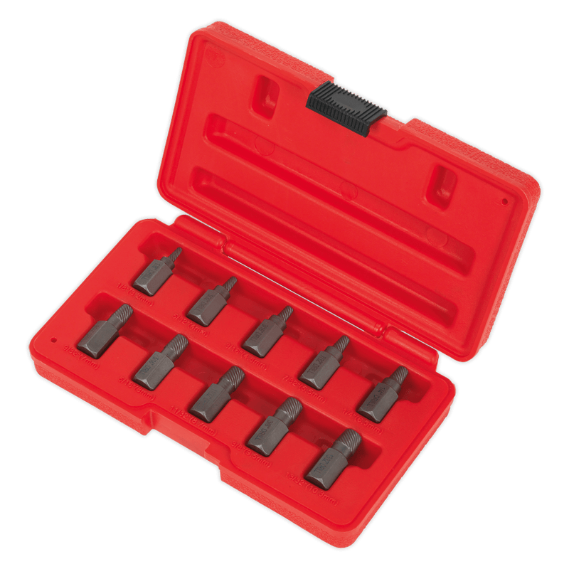 Sealey AK8181 Multi-Spline Screw Extractor Set 10pc - AK8181 - Sealey Tools UK - Trade Counter Direct
