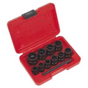 Sealey AK8184 Bolt Extractor Set 11pc 3/8"Sq Drive or Spanner - AK8184 - Sealey Tools UK - Trade Counter Direct