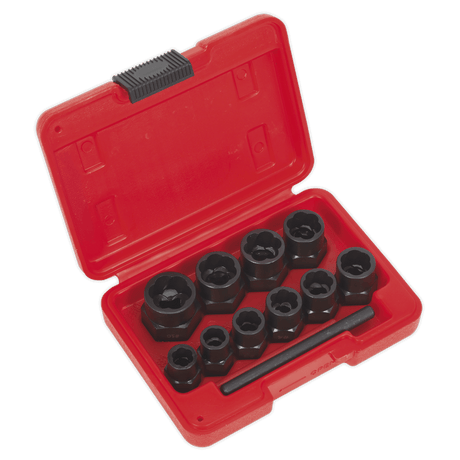 Sealey AK8184 Bolt Extractor Set 11pc 3/8"Sq Drive or Spanner - AK8184 - Sealey Tools UK - Trade Counter Direct
