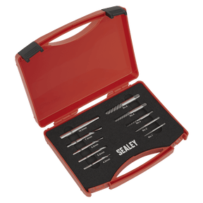 Sealey AK8187 Step Drill Screw/Bolt Extractor Set 10pc - AK8187 - Sealey Tools UK - Trade Counter Direct