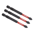 Sealey AK8258 Pozi 2 Impact Power Tool Bits 75mm - 3pc - AK8258 - Sealey Tools UK - Trade Counter Direct