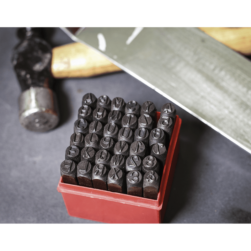 Sealey AK8297 Letter & Number Punch Set 8mm 36pc - AK8297 - Sealey Tools UK - Trade Counter Direct