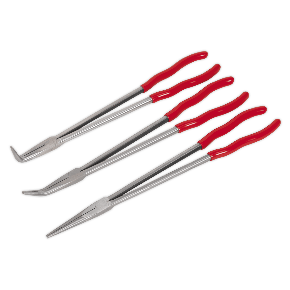 Sealey AK8576 Needle Nose Pliers Set 3pc Extra - Long 400mm - AK8576 - Sealey Tools UK - Trade Counter Direct