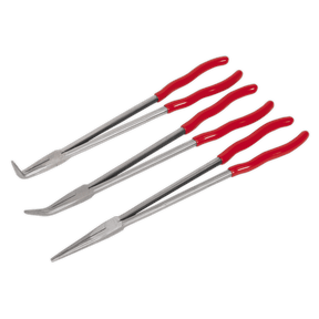Sealey AK8576 Needle Nose Pliers Set 3pc Extra - Long 400mm - AK8576 - Sealey Tools UK - Trade Counter Direct
