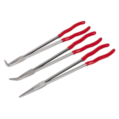 Sealey AK8576 Needle Nose Pliers Set 3pc Extra - Long 400mm - AK8576 - Sealey Tools UK - Trade Counter Direct