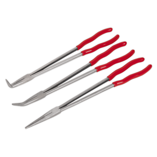 Sealey AK8576 Needle Nose Pliers Set 3pc Extra - Long 400mm - AK8576 - Sealey Tools UK - Trade Counter Direct