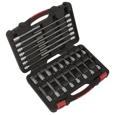 Sealey AK89000 Hex Socket Bit Set 30pc 3/8"Sq Drive - Platinum Series - AK89000 - Sealey Tools UK - Trade Counter Direct