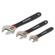 Sealey AK907 Adjustable Wrench Set 3pc Ni - Fe Finish - AK907 - Sealey Tools UK - Trade Counter Direct