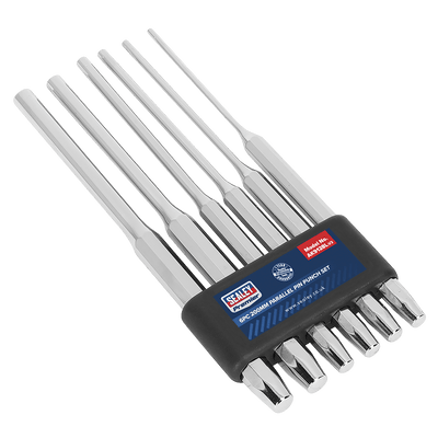 Sealey AK9128L Parallel Pin Punch Set 6pc 200mm - AK9128L - Sealey Tools UK - Trade Counter Direct