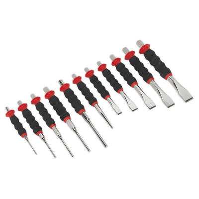 Sealey AK9135 Sheathed Punch & Chisel Set 11pc - AK9135 - Sealey Tools UK - Trade Counter Direct