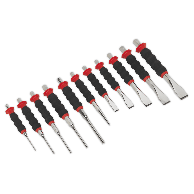 Sealey AK9135 Sheathed Punch & Chisel Set 11pc - AK9135 - Sealey Tools UK - Trade Counter Direct