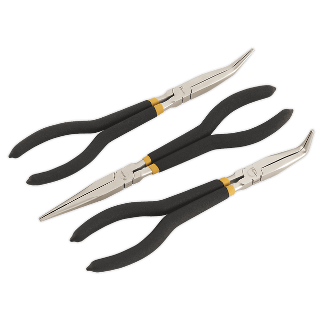Sealey AK930 Needle Nose Pliers Set 3pc 280mm Ni - Fe Finish - AK930 - Sealey Tools UK - Trade Counter Direct
